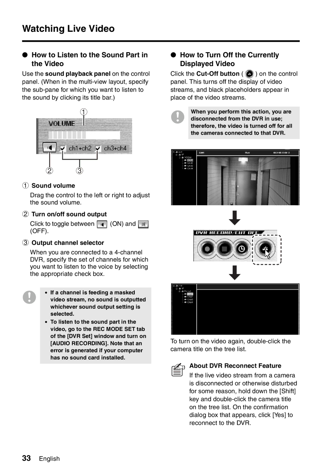 Sanyo VA-SW8000LITE How to Listen to the Sound Part in the Video, How to Turn Off the Currently Displayed Video 