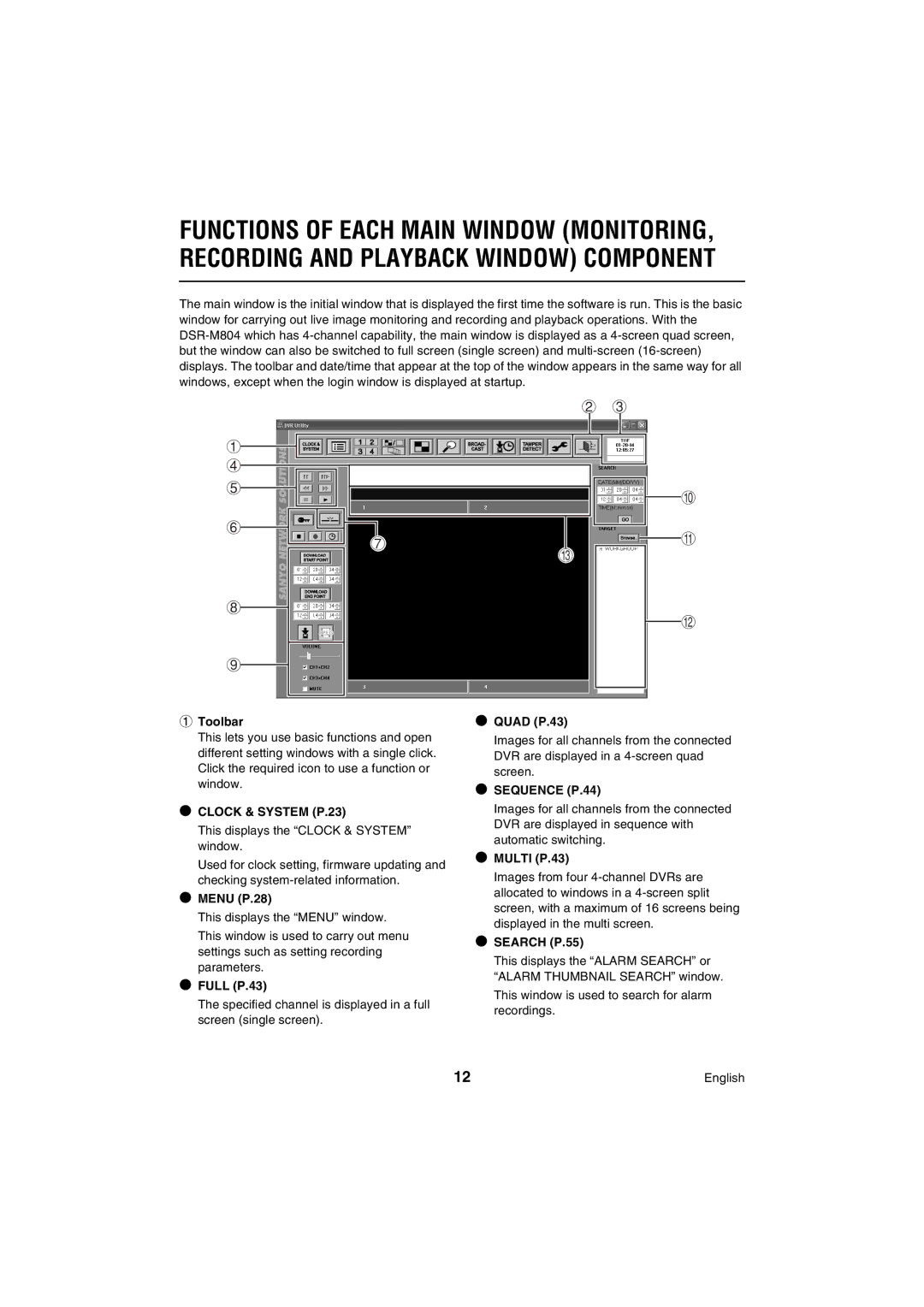 Sanyo VA-SW80LITE instruction manual Clock & System P.23, Sequence P.44 