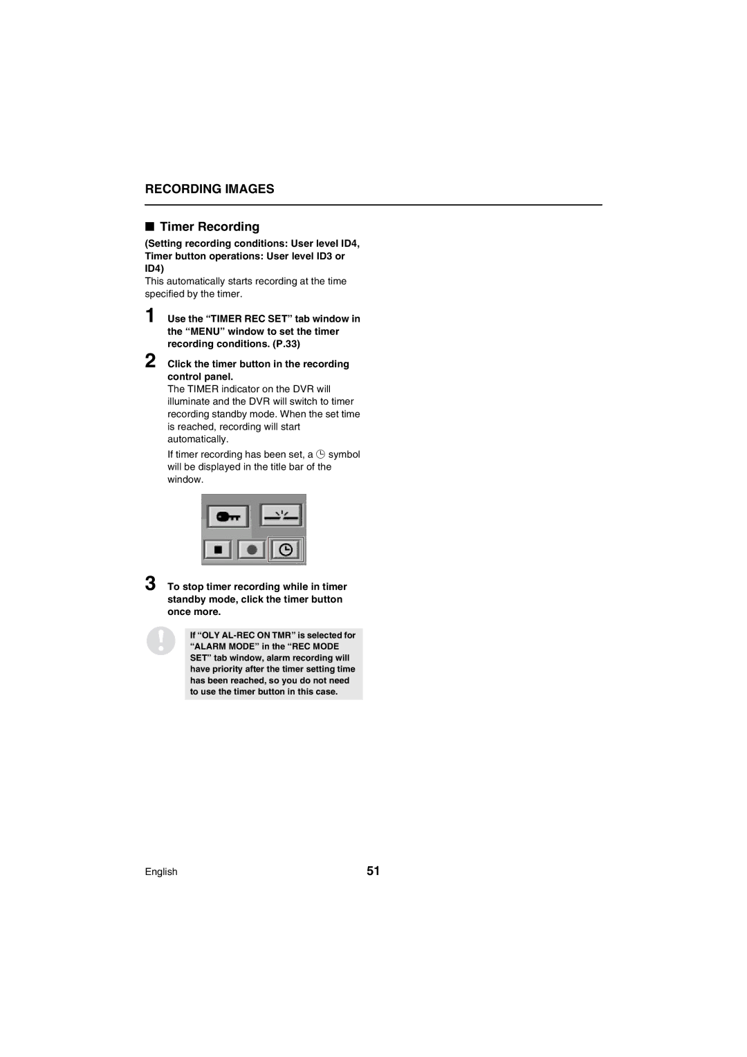 Sanyo VA-SW80LITE instruction manual Timer Recording 