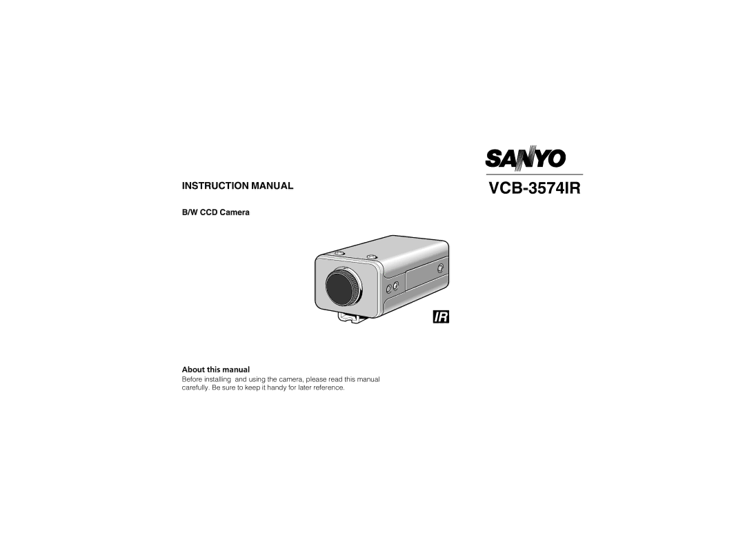 Sanyo VCB-3574IR instruction manual 