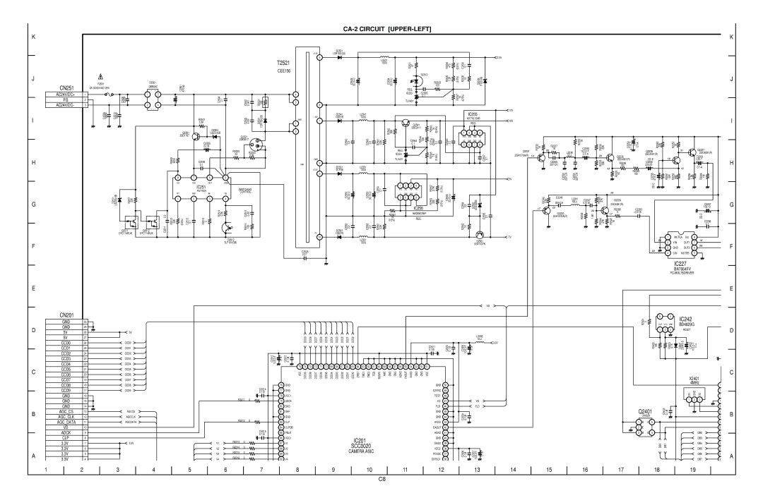 Sanyo VCC9615P service manual CA-2 Circuit UPPER-LEFT 