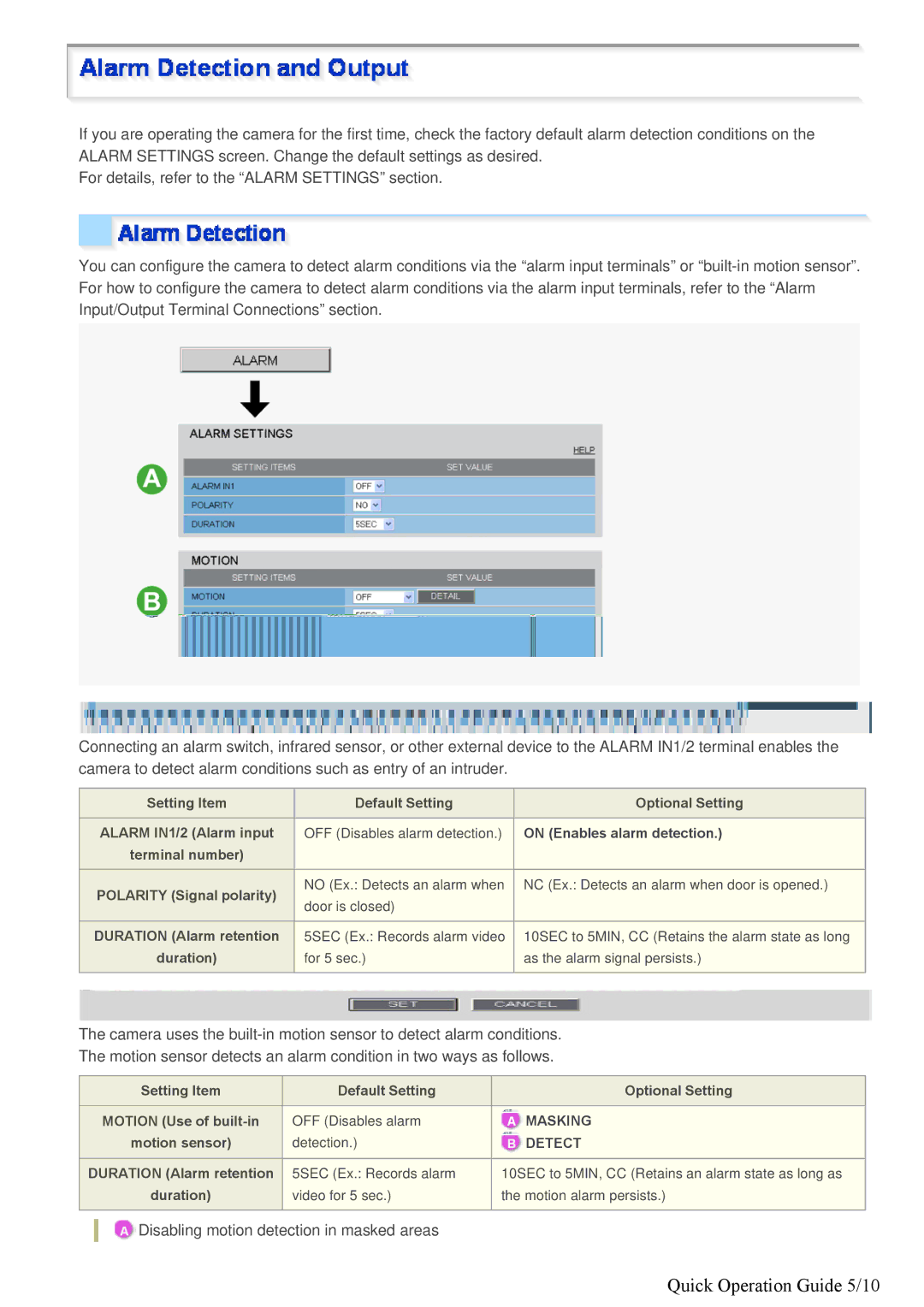 Sanyo VDC-HD3300/HD300P, VDC-HD3100/HD3100P specifications Quick Operation Guide 5/10, Detect 