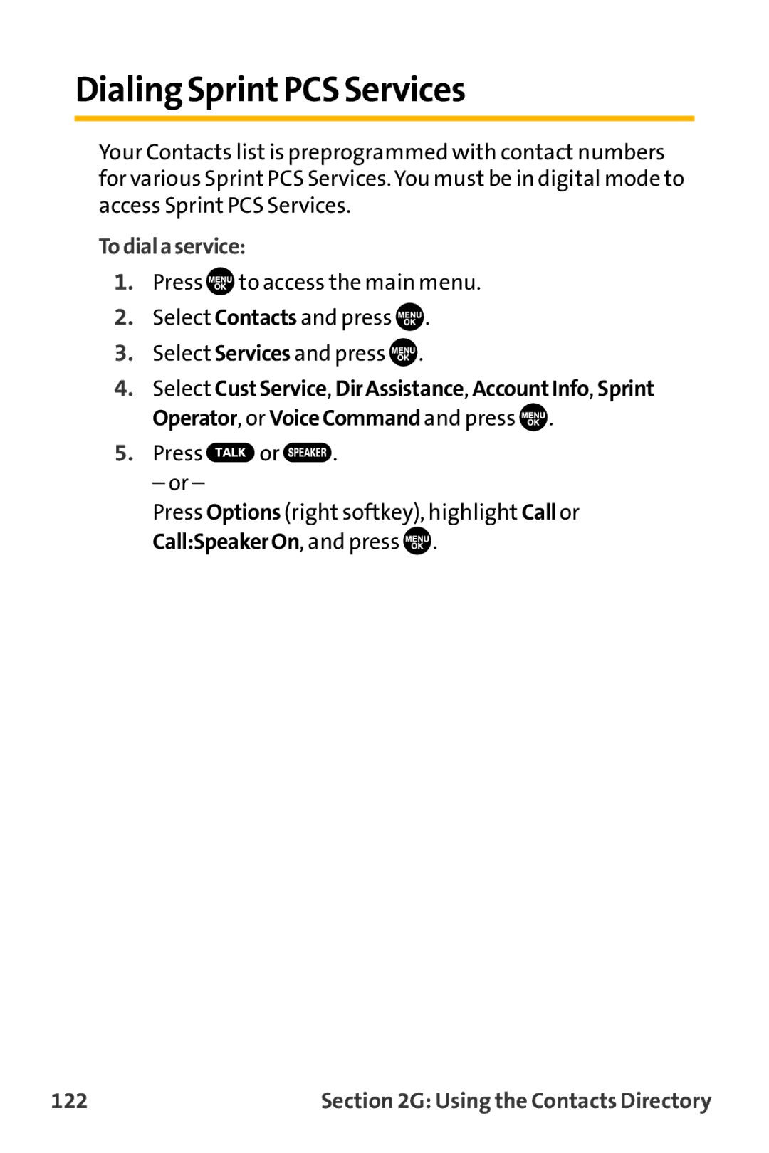 Sanyo VL-2300 warranty DialingSprintPCS Services, Todialaservice, 122 