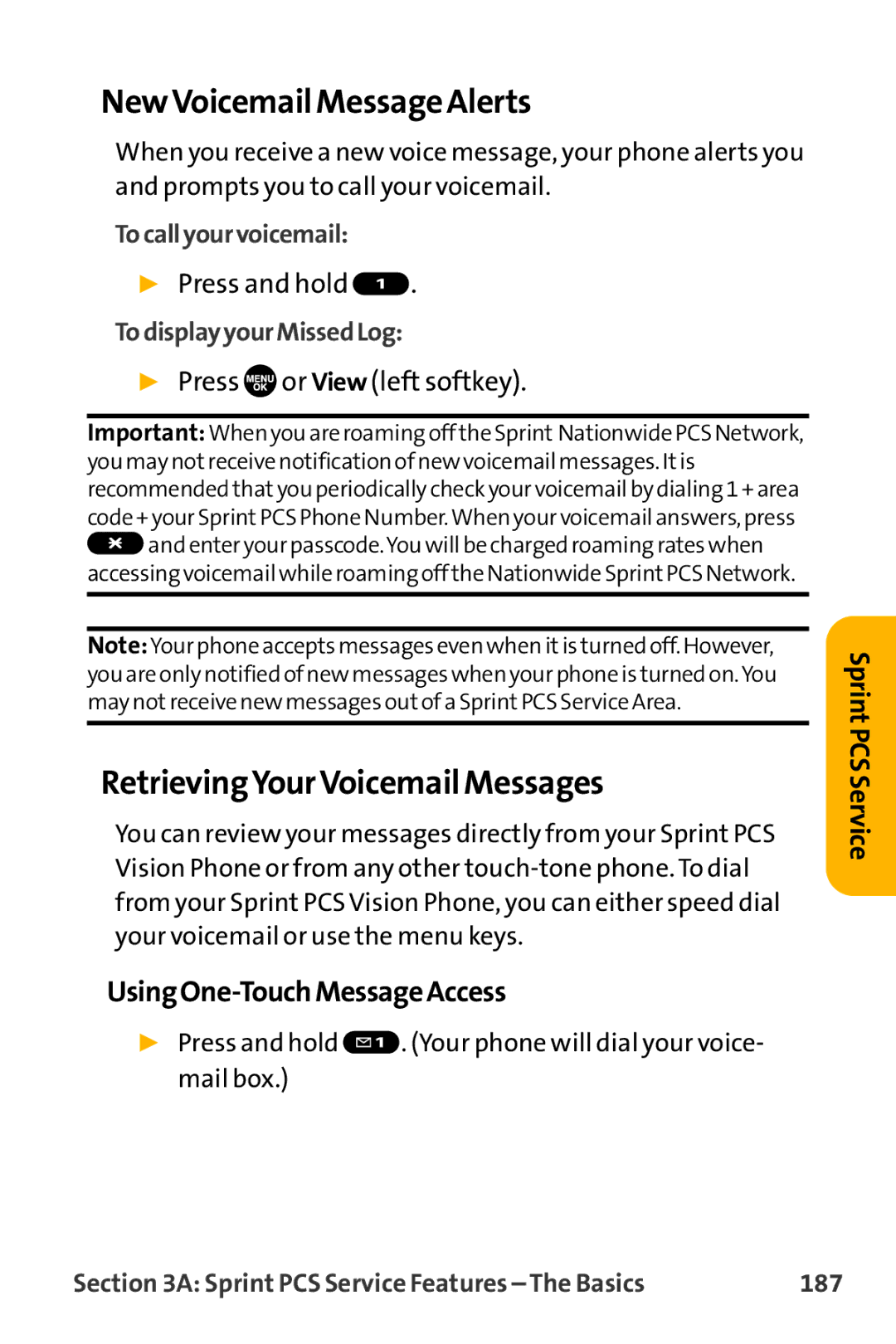 Sanyo VL-2300 warranty NewVoicemail Message Alerts, RetrievingYourVoicemail Messages, UsingOne-TouchMessageAccess 