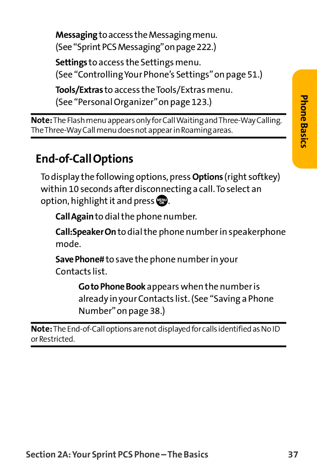 Sanyo VL-2300 warranty End-of-Call Options 