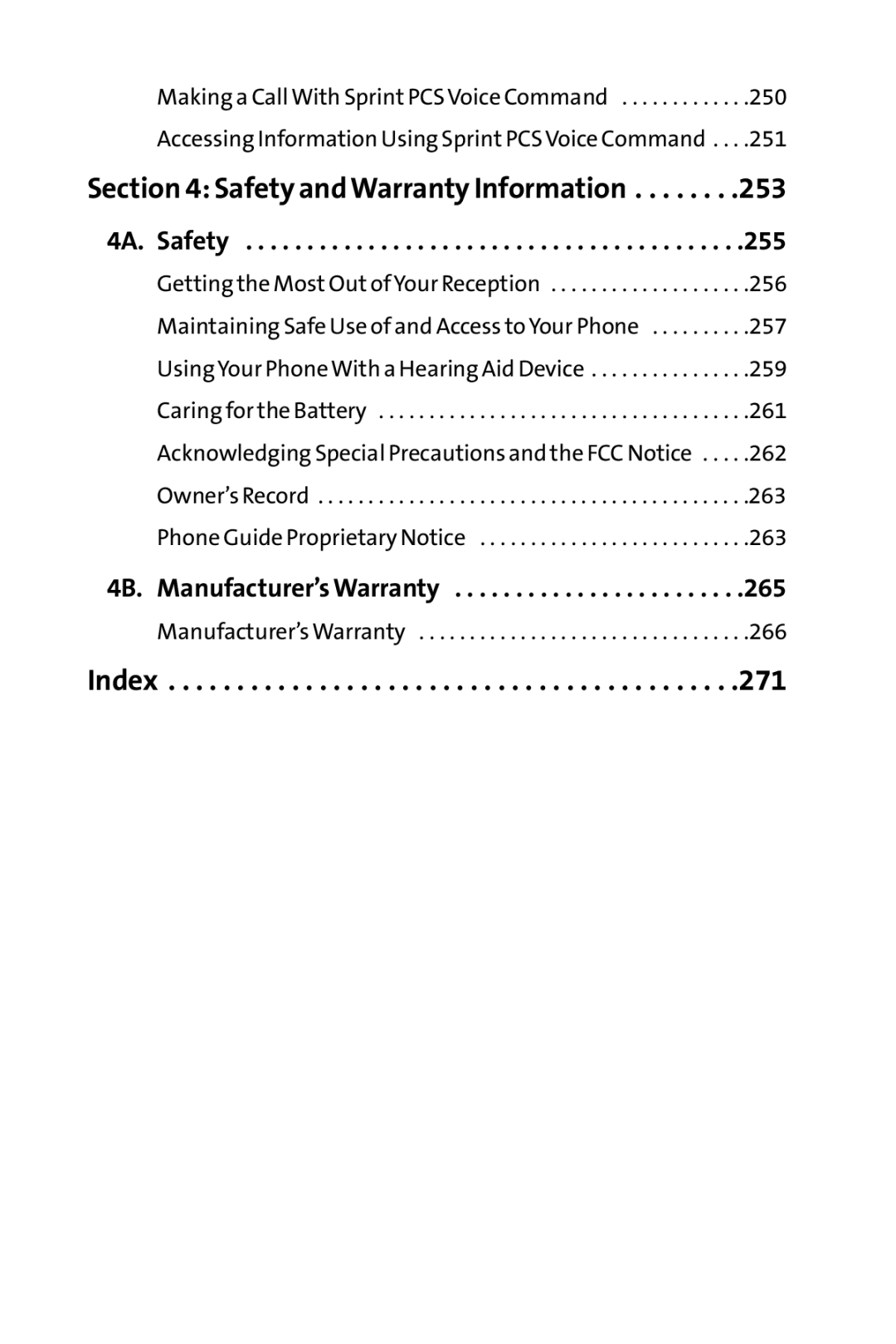 Sanyo VL-2300 warranty 4A. Safety, 4B. Manufacturer’s Warranty 