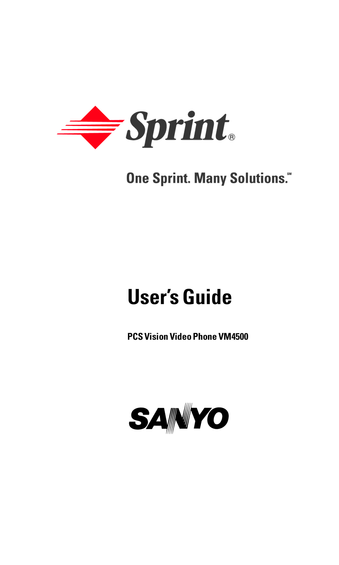 Sanyo manual User’s Guide, PCS Vision Video Phone VM4500 