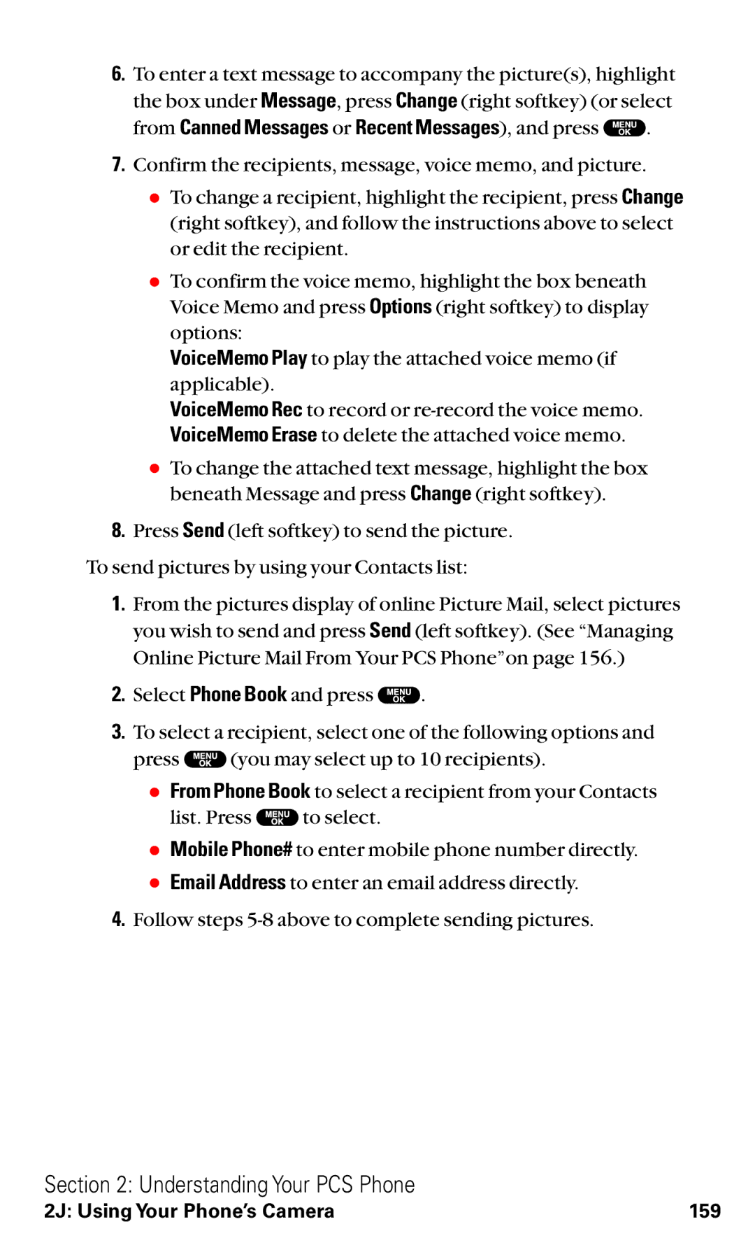 Sanyo VM4500 manual From Canned Messages or Recent Messages, and press 