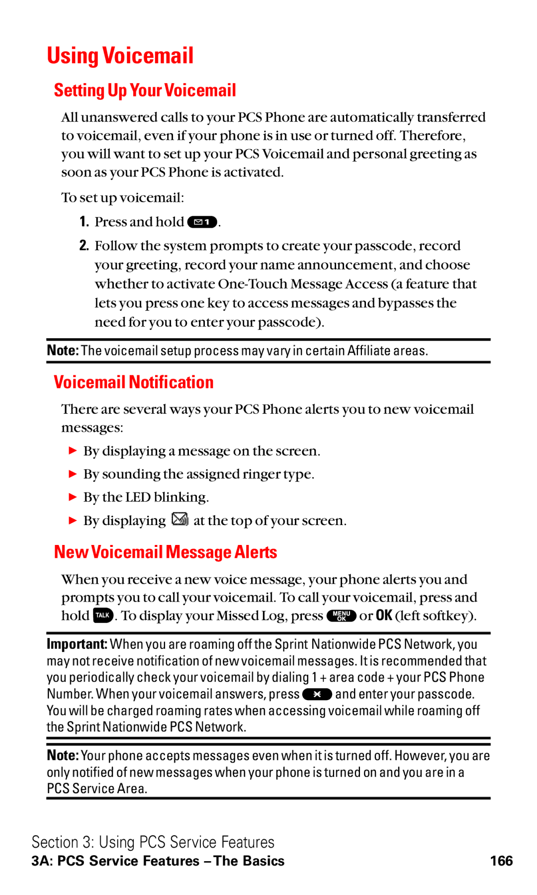 Sanyo VM4500 manual Using Voicemail, Setting Up Your Voicemail, Voicemail Notification, New Voicemail Message Alerts 