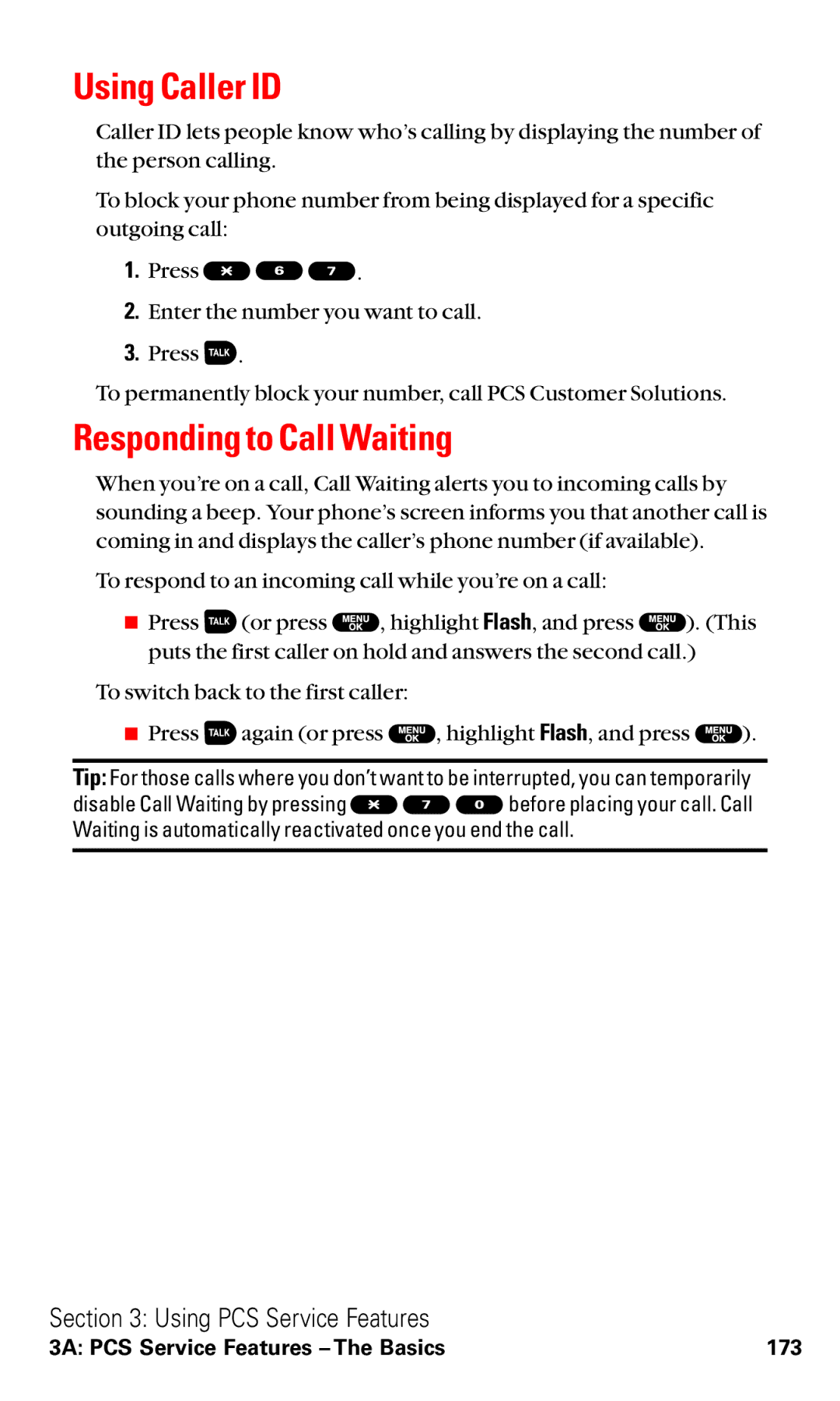 Sanyo VM4500 manual Using Caller ID, Responding to Call Waiting 