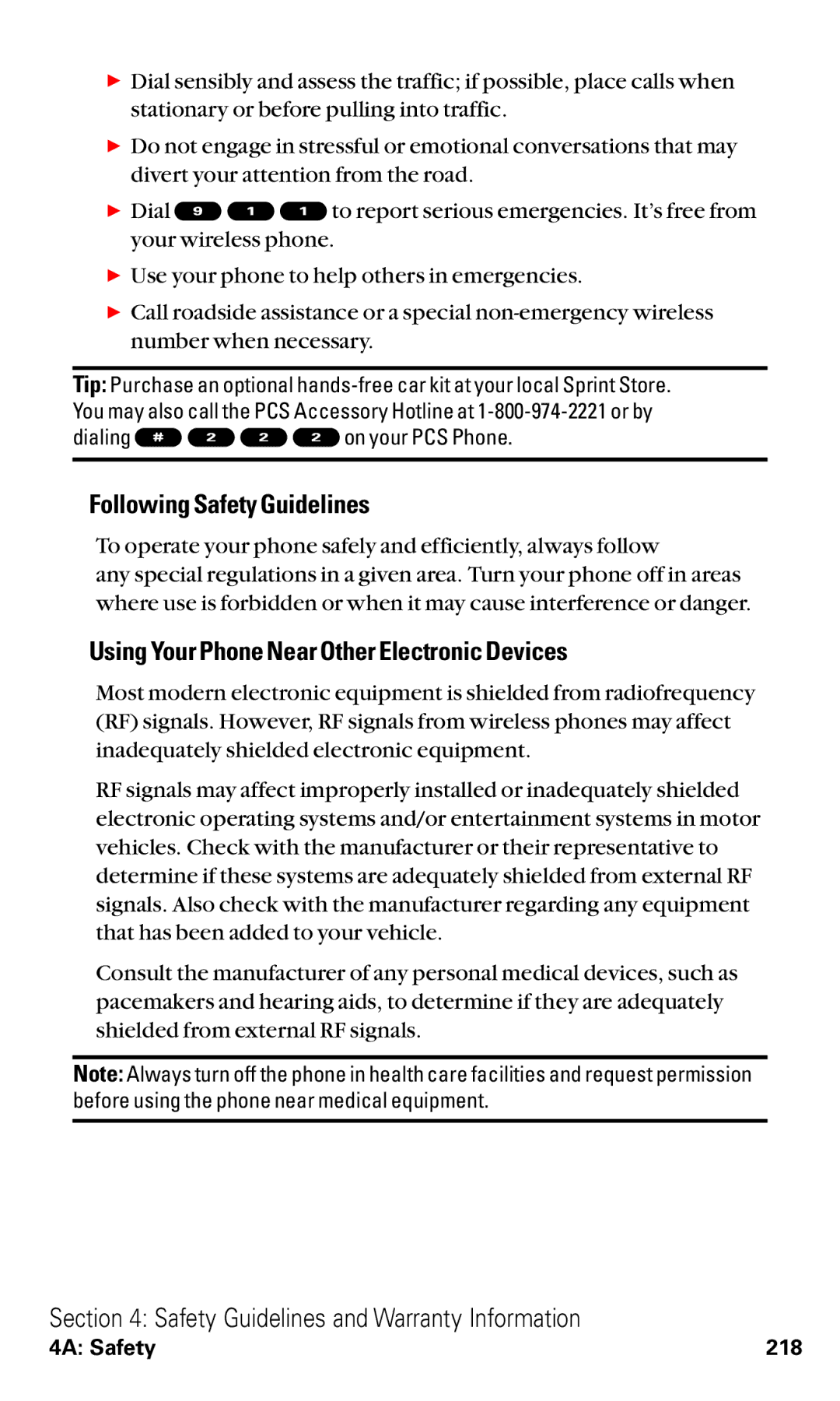 Sanyo VM4500 manual Following Safety Guidelines, Using Your Phone Near Other Electronic Devices 