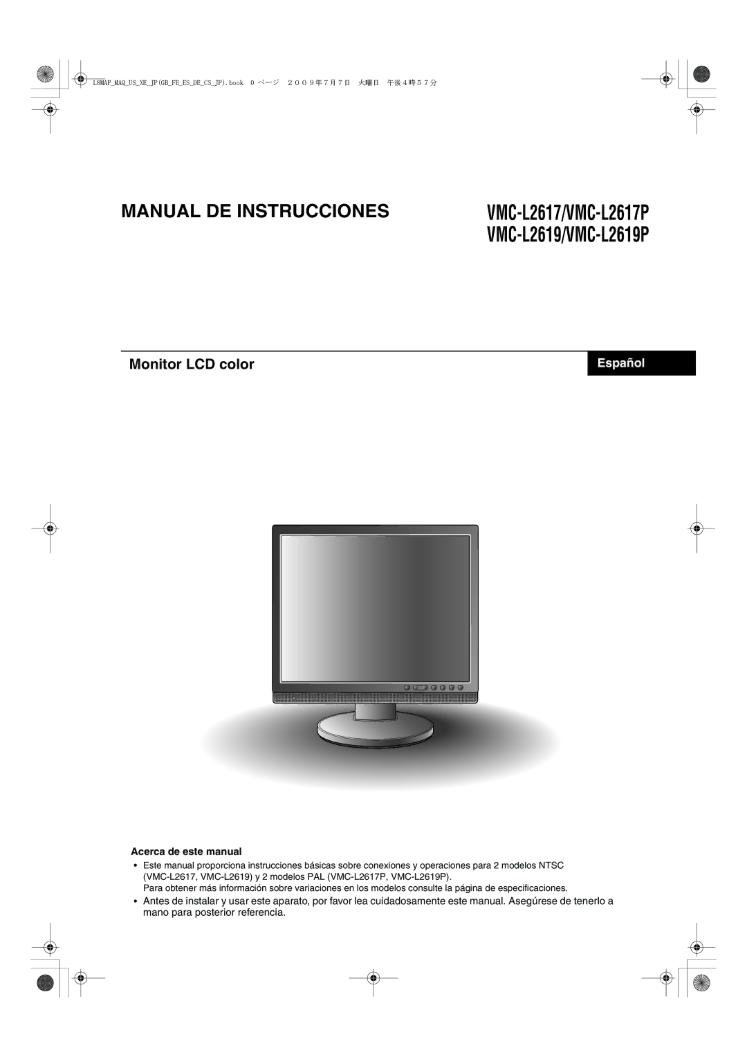 Sanyo VMC-L2619, VMC-L2617 instruction manual Manual DE Instrucciones, Acerca de este manual 