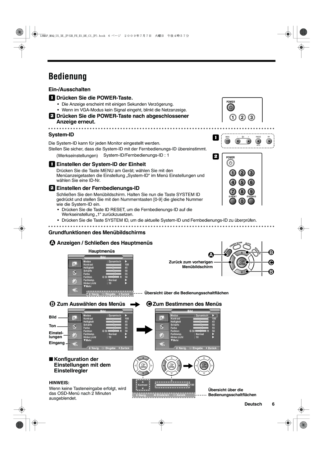 Sanyo VMC-L2619, VMC-L2617 instruction manual Bedienung 