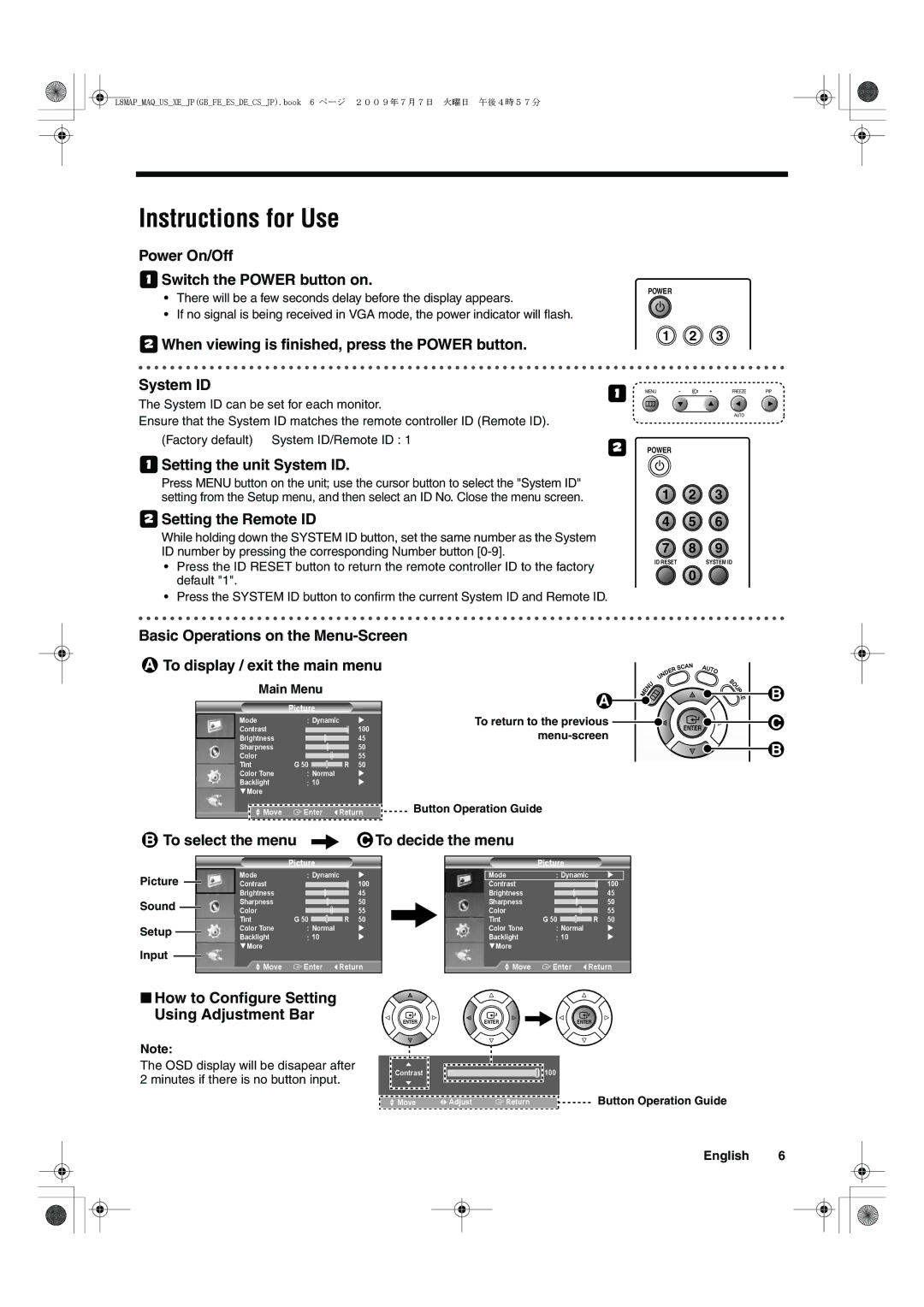 Sanyo VMC-L2619, VMC-L2617 instruction manual Instructions for Use 