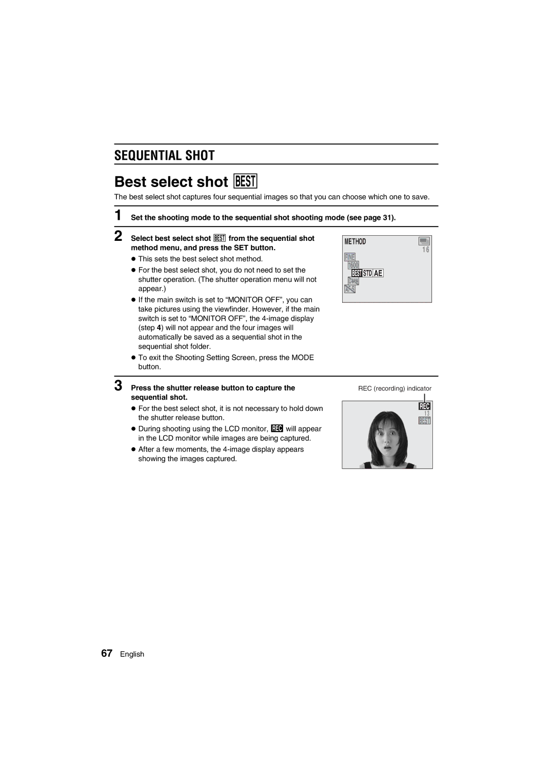 Sanyo VPC-AZ1E instruction manual Best select shot Ä 