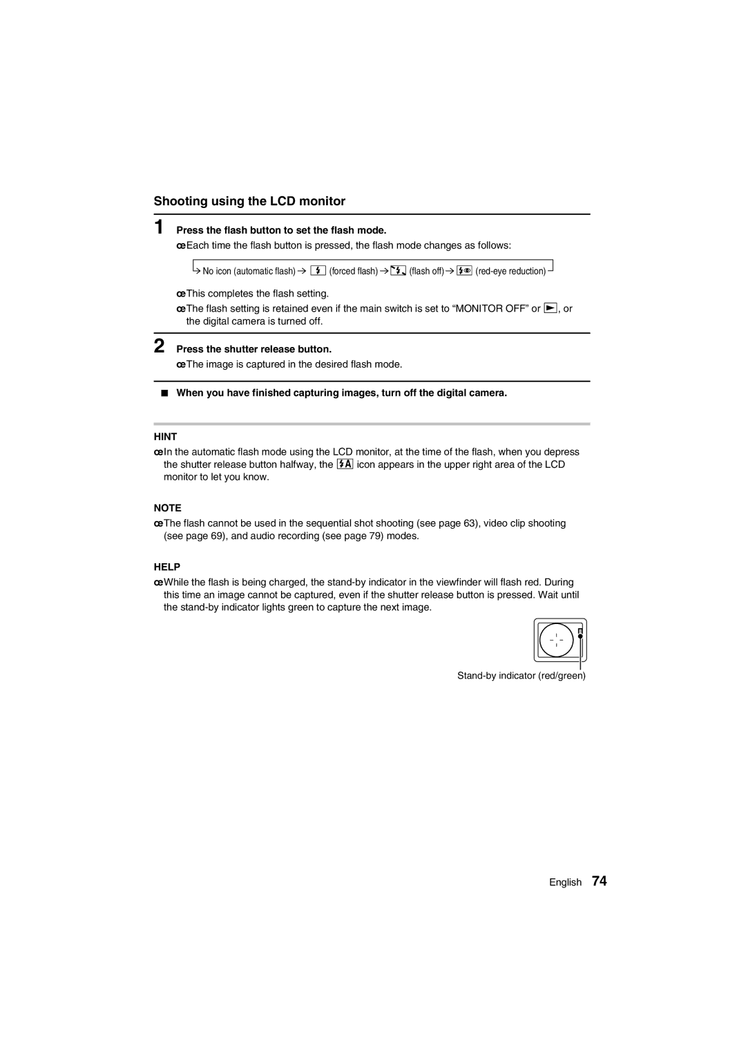 Sanyo VPC-AZ1E instruction manual Shooting using the LCD monitor 