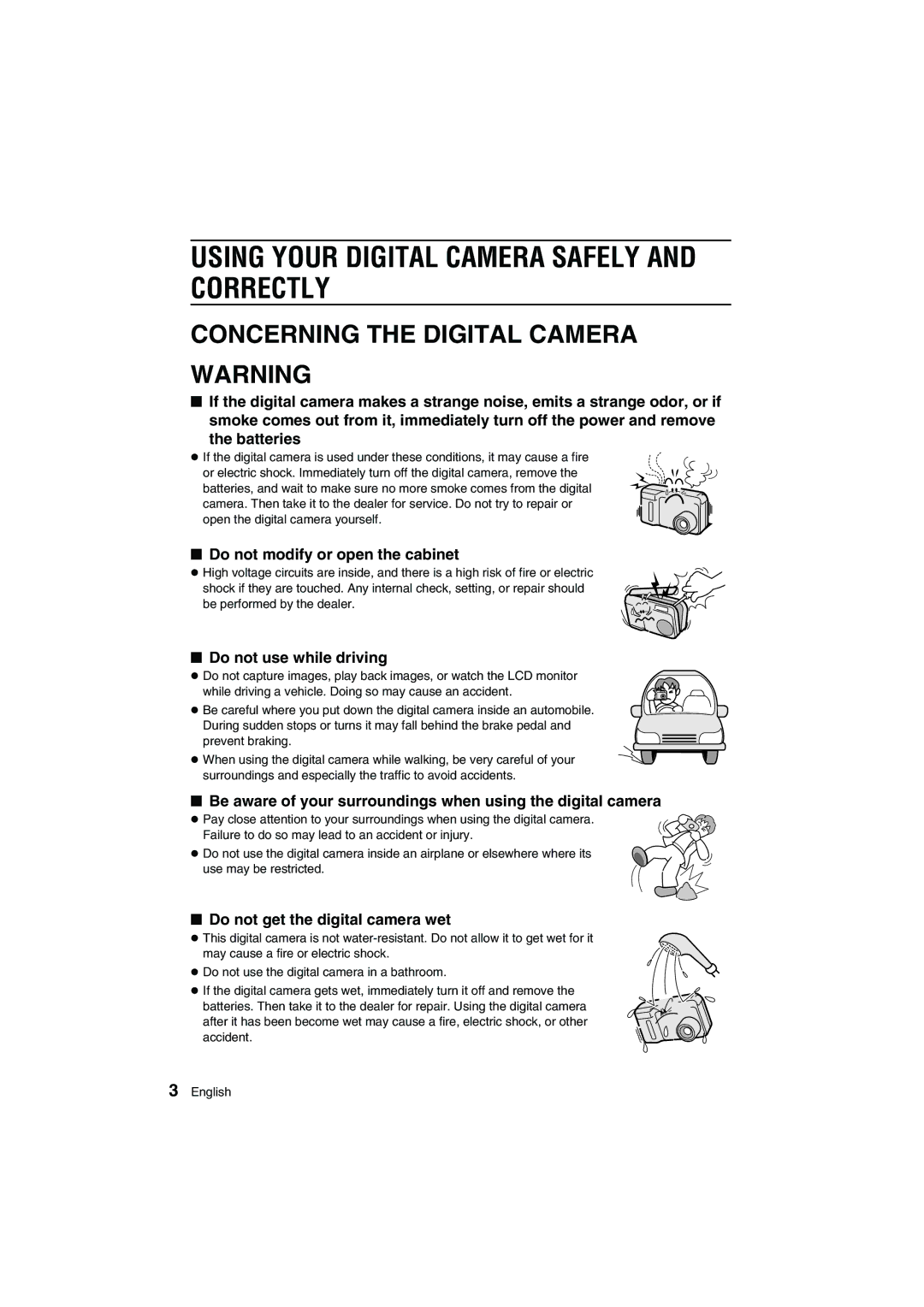 Sanyo VPC-AZ1E instruction manual Using Your Digital Camera Safely and Correctly 