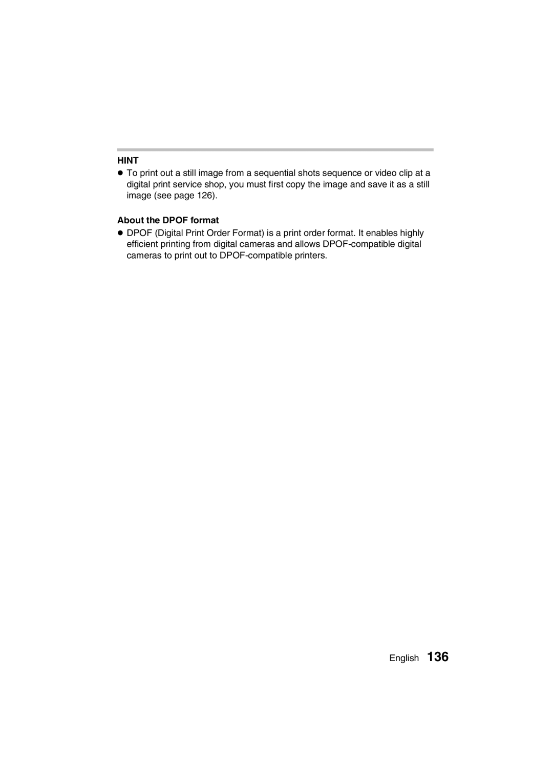 Sanyo VPC-AZ3 EX instruction manual About the Dpof format 