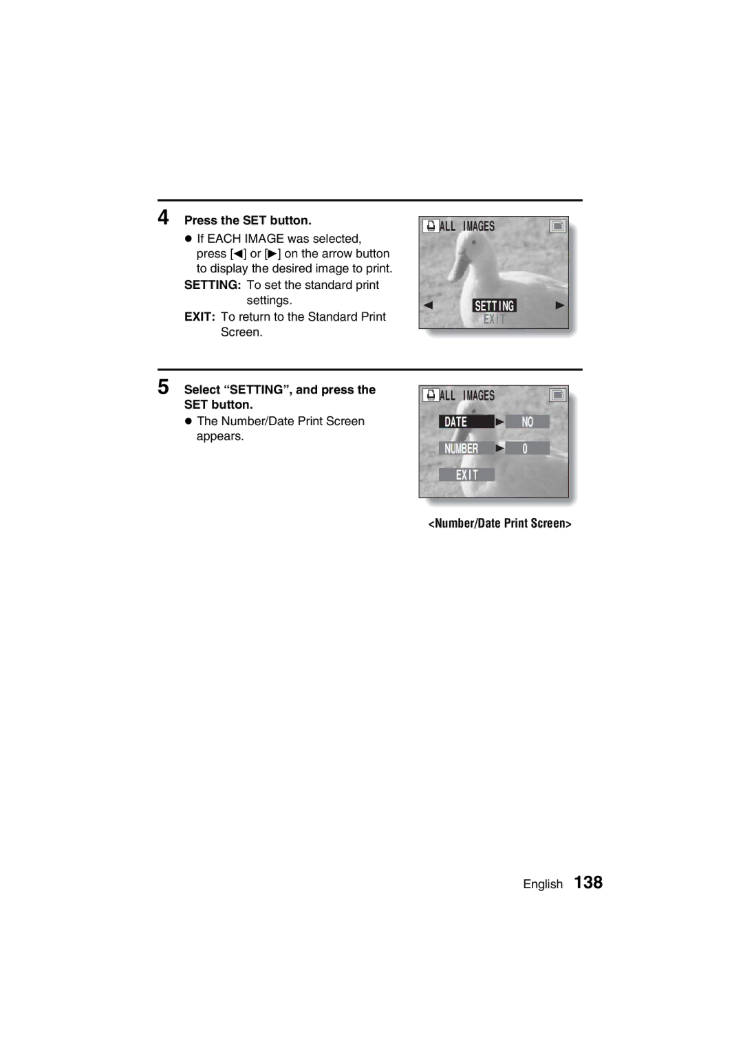 Sanyo VPC-AZ3 EX instruction manual ALL Images, Date, Select SETTING, and press the SET button 