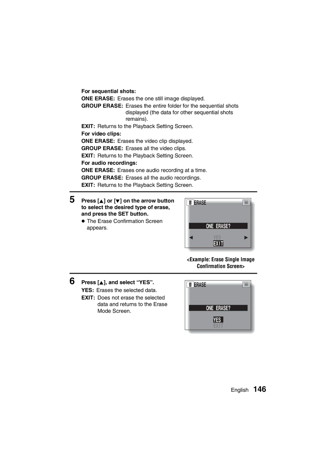 Sanyo VPC-AZ3 EX instruction manual For sequential shots, For video clips, For audio recordings 