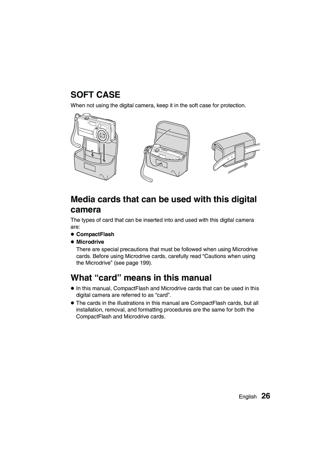 Sanyo VPC-AZ3 EX instruction manual Media cards that can be used with this digital camera, What card means in this manual 