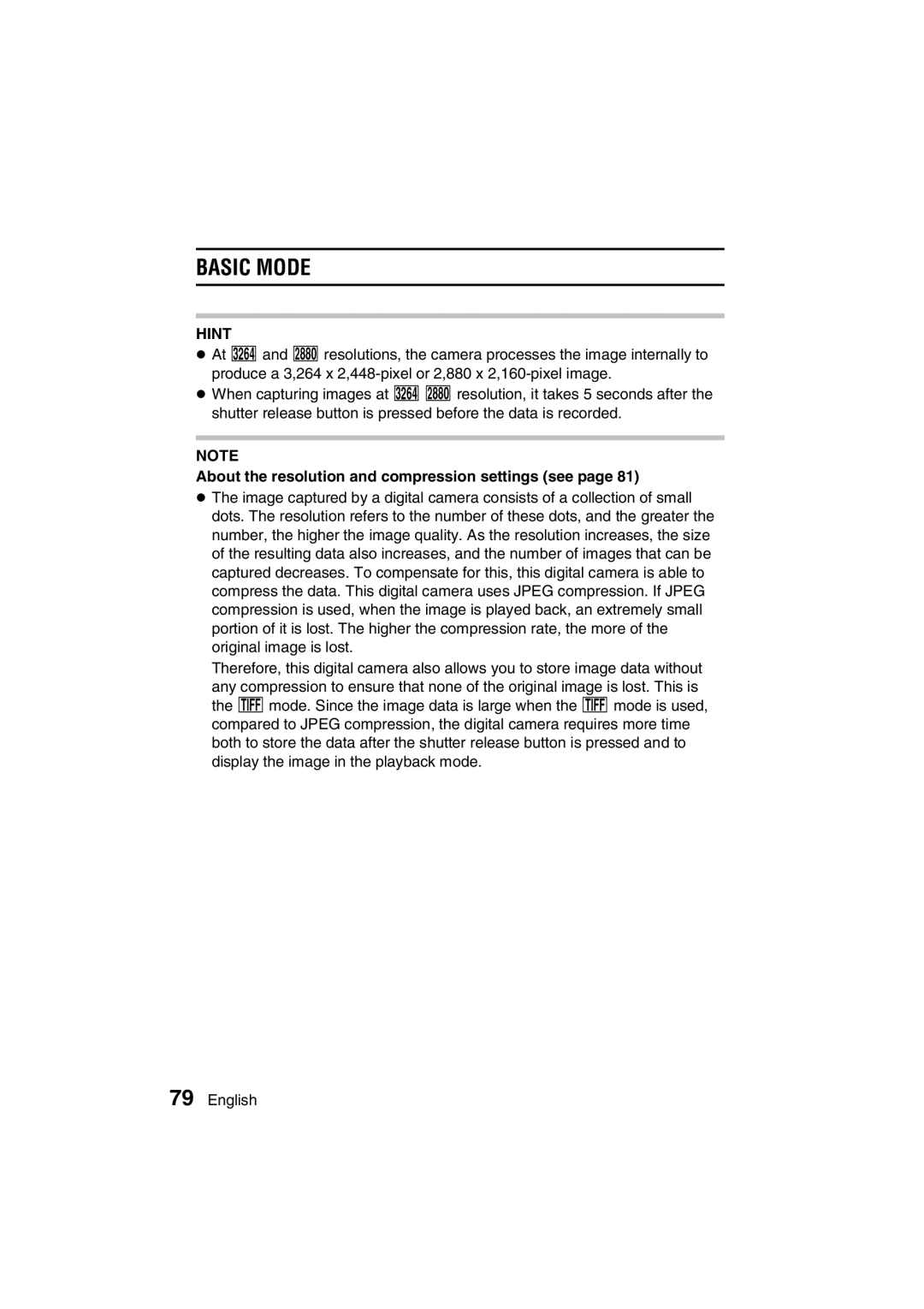 Sanyo VPC-AZ3 EX instruction manual About the resolution and compression settings see 