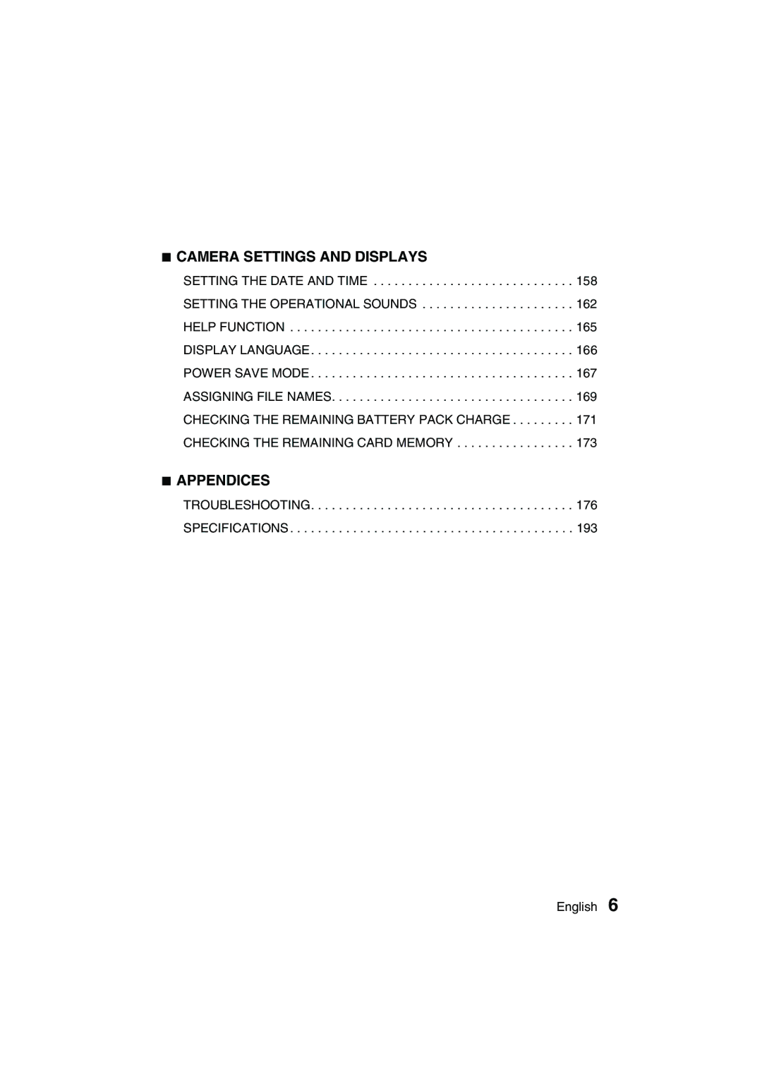 Sanyo VPC-AZ3 EX instruction manual Appendices 