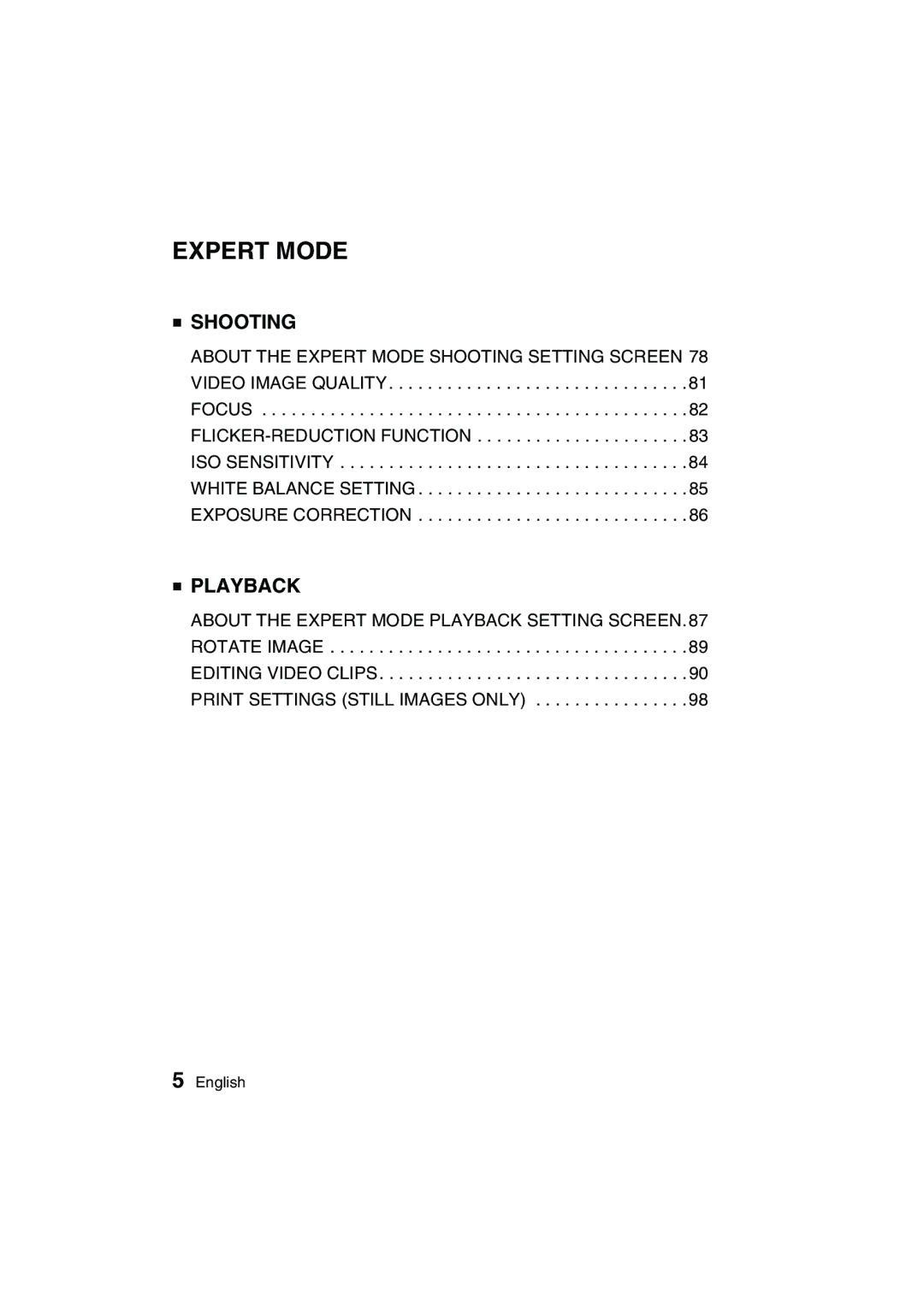 Sanyo VPC-C1EX instruction manual EXPERT5A5CPQDQQMMODE!# 