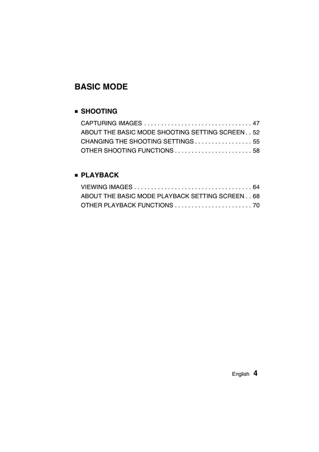 Sanyo VPC-C1 instruction manual Shooting, Playback 