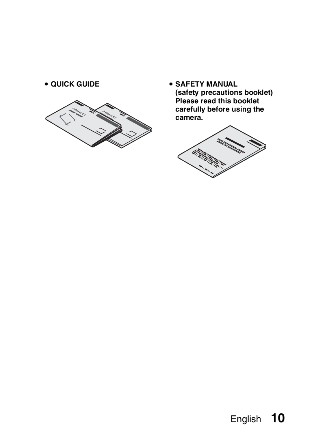 Sanyo VPC-CA65GX, VPC-CA65EX Quick Guide Safety Manual, Please read this booklet, Carefully before using, Camera 