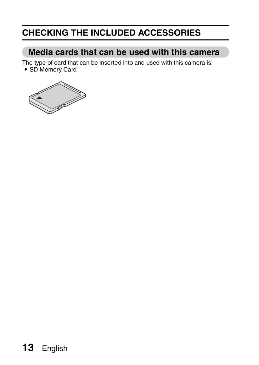 Sanyo VPC-CA65EX, VPC-CA65GX instruction manual Media cards that can be used with this camera 