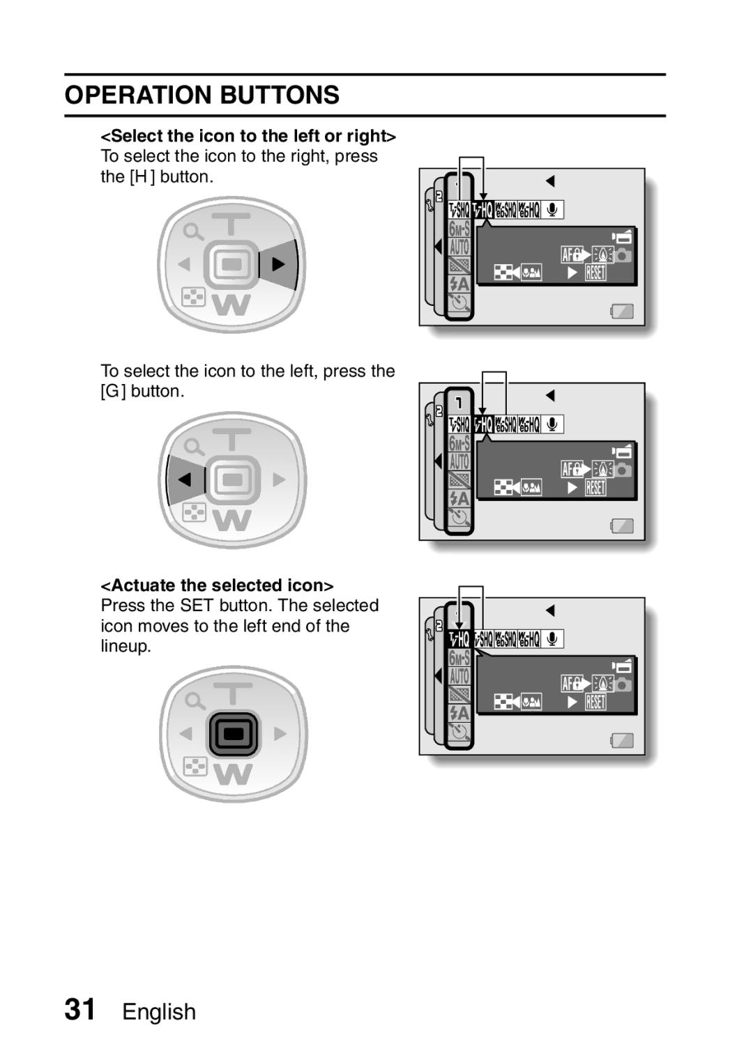 Sanyo VPC-CA65EX, VPC-CA65GX instruction manual Operation Buttons 