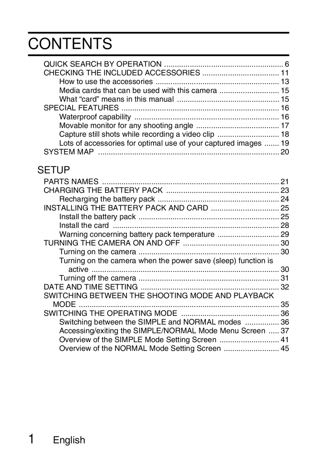 Sanyo VPC-CA8EX, VPC-CA8GX instruction manual Contents 