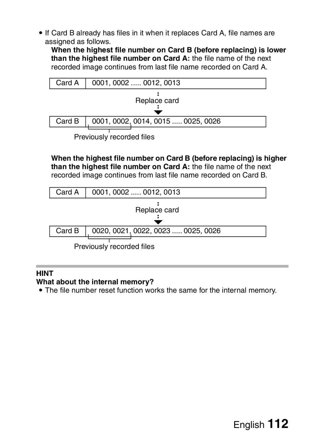 Sanyo VPC-E10EX, VPC-E10GX instruction manual Hint, What about the internal memory? 