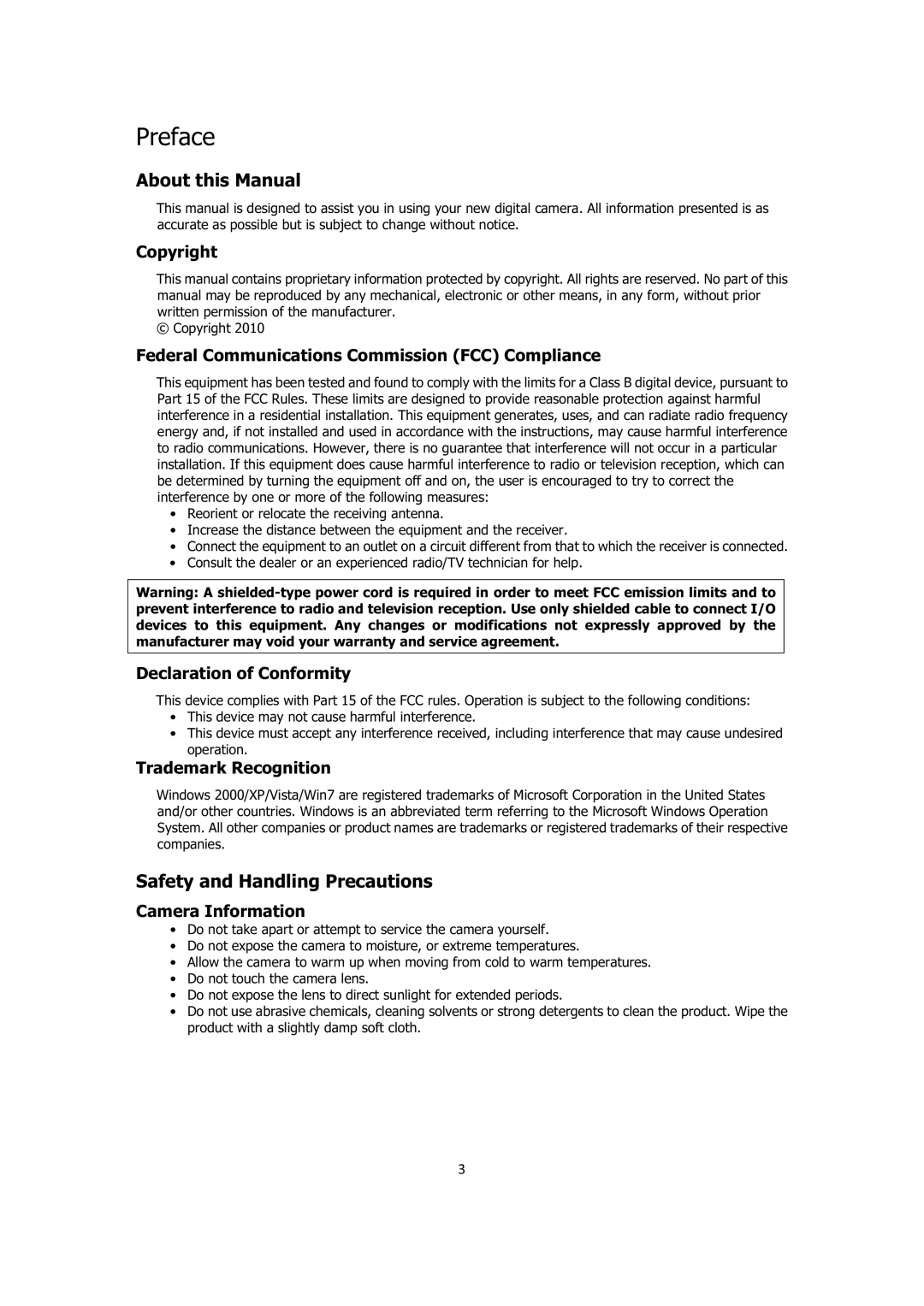 Sanyo VPC-E1414 instruction manual Preface, About this Manual, Safety and Handling Precautions 