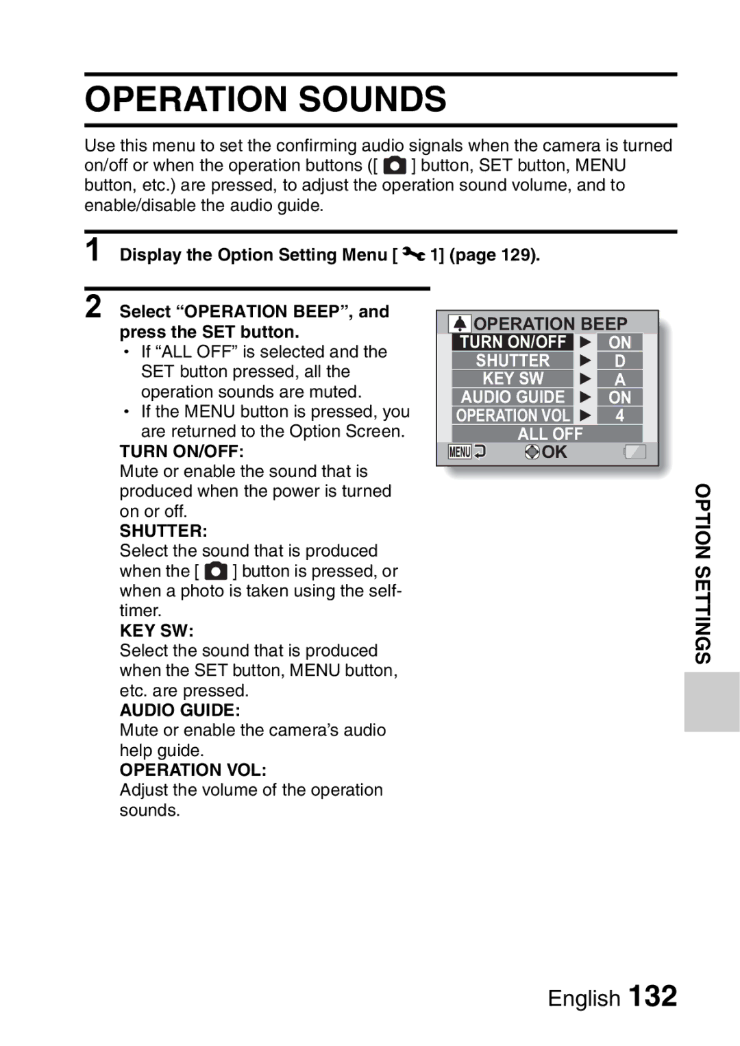 Sanyo VPC-E2 instruction manual Operation Sounds, Shutter 