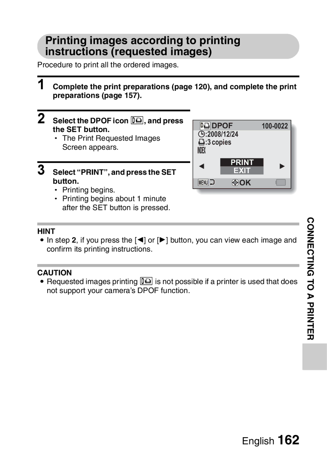 Sanyo VPC-E2 instruction manual Dpof 