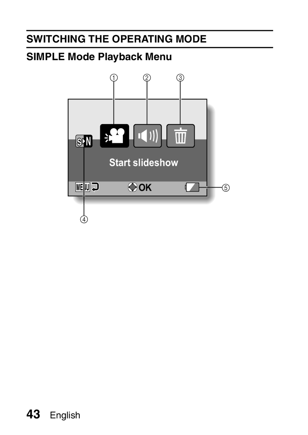 Sanyo VPC-E2 instruction manual Simple Mode Playback Menu, Start slideshow 