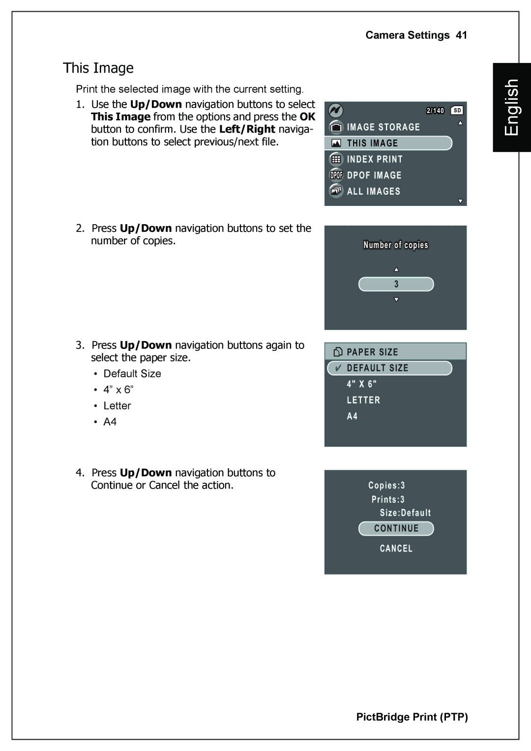 Sanyo VPC-E760 user manual This Image, Print the selected image with the current setting 