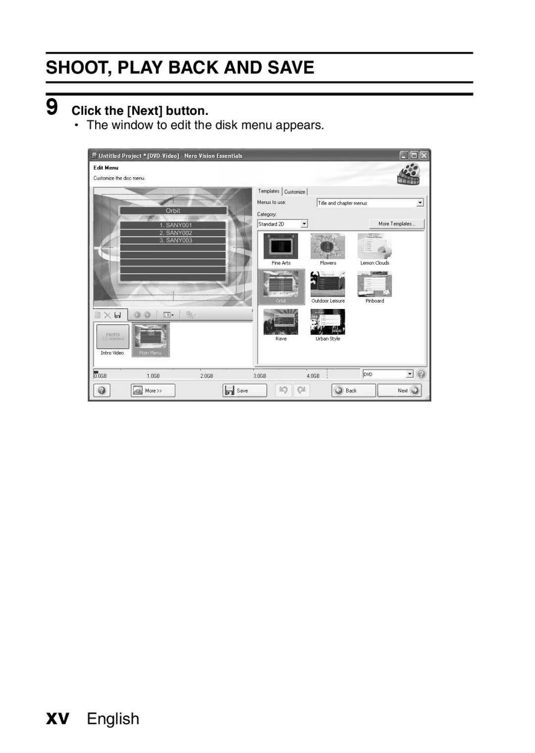 Sanyo VPC-FH1EX, VPC-FH1GX instruction manual Xv English, Click the Next button 