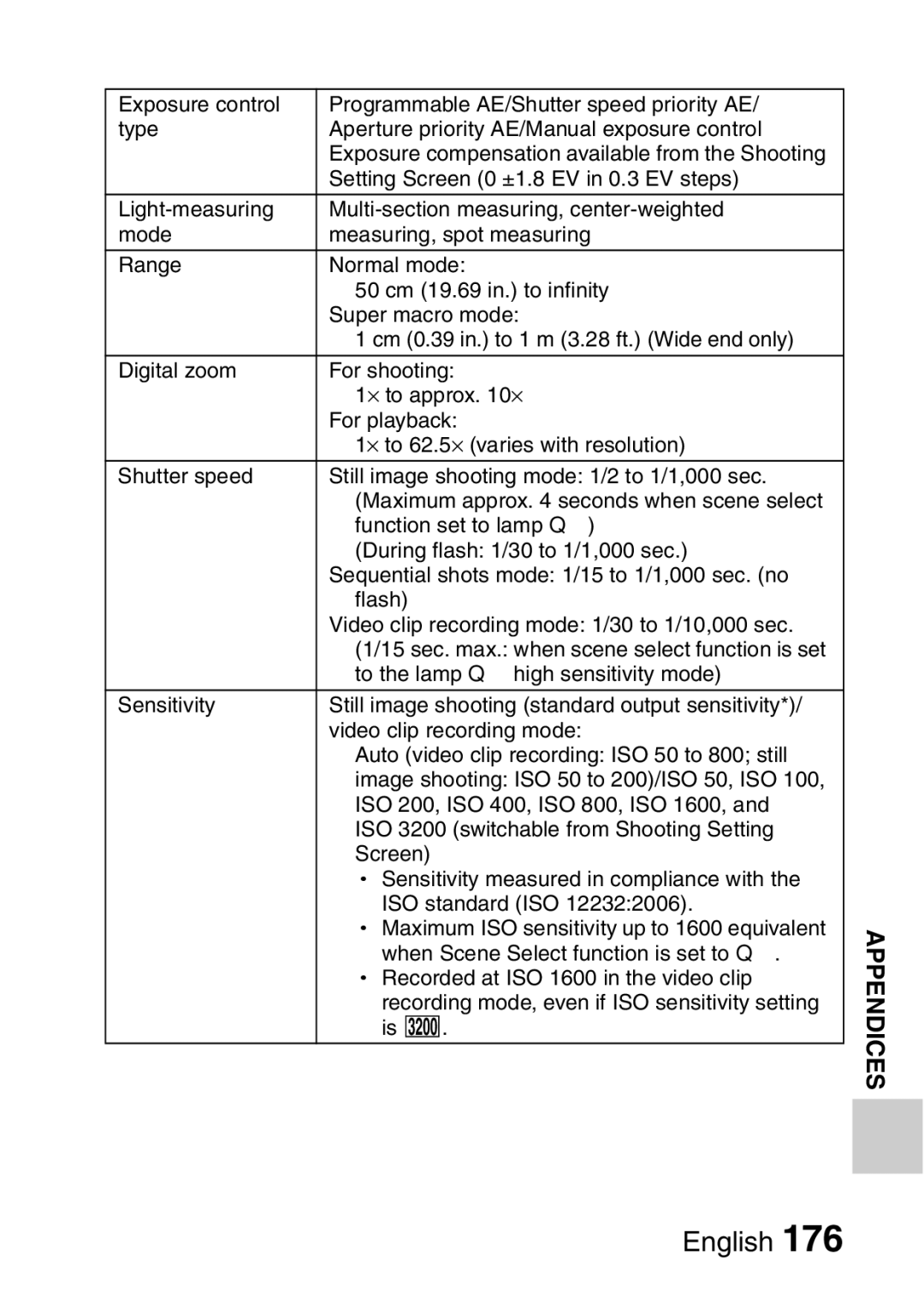 Sanyo VPC-FH1GX, VPC-FH1EX instruction manual When Scene Select function is set to Q 