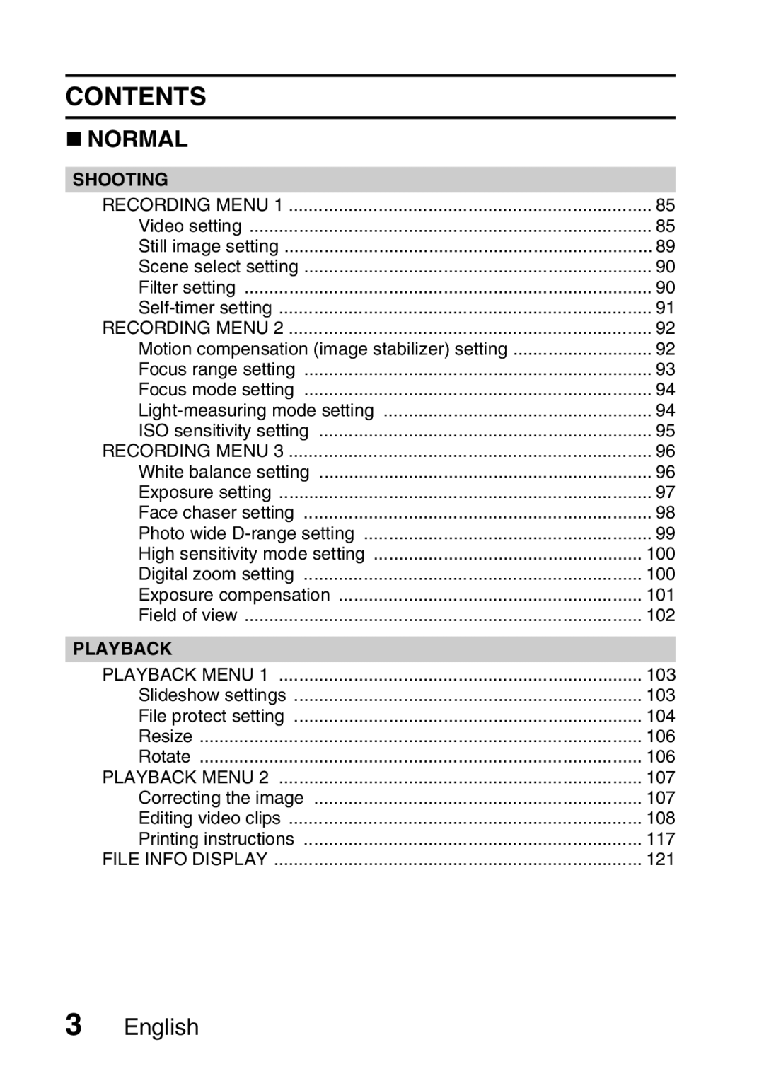 Sanyo VPC-FH1EX, VPC-FH1GX instruction manual Contents 