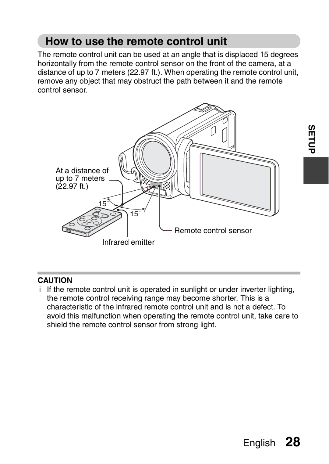 Sanyo VPC-FH1EX, VPC-FH1GX instruction manual How to use the remote control unit 