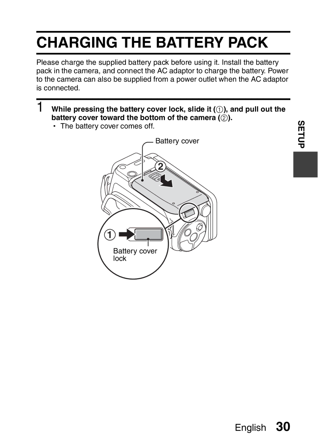 Sanyo VPC-FH1EX, VPC-FH1GX instruction manual Charging the Battery Pack 