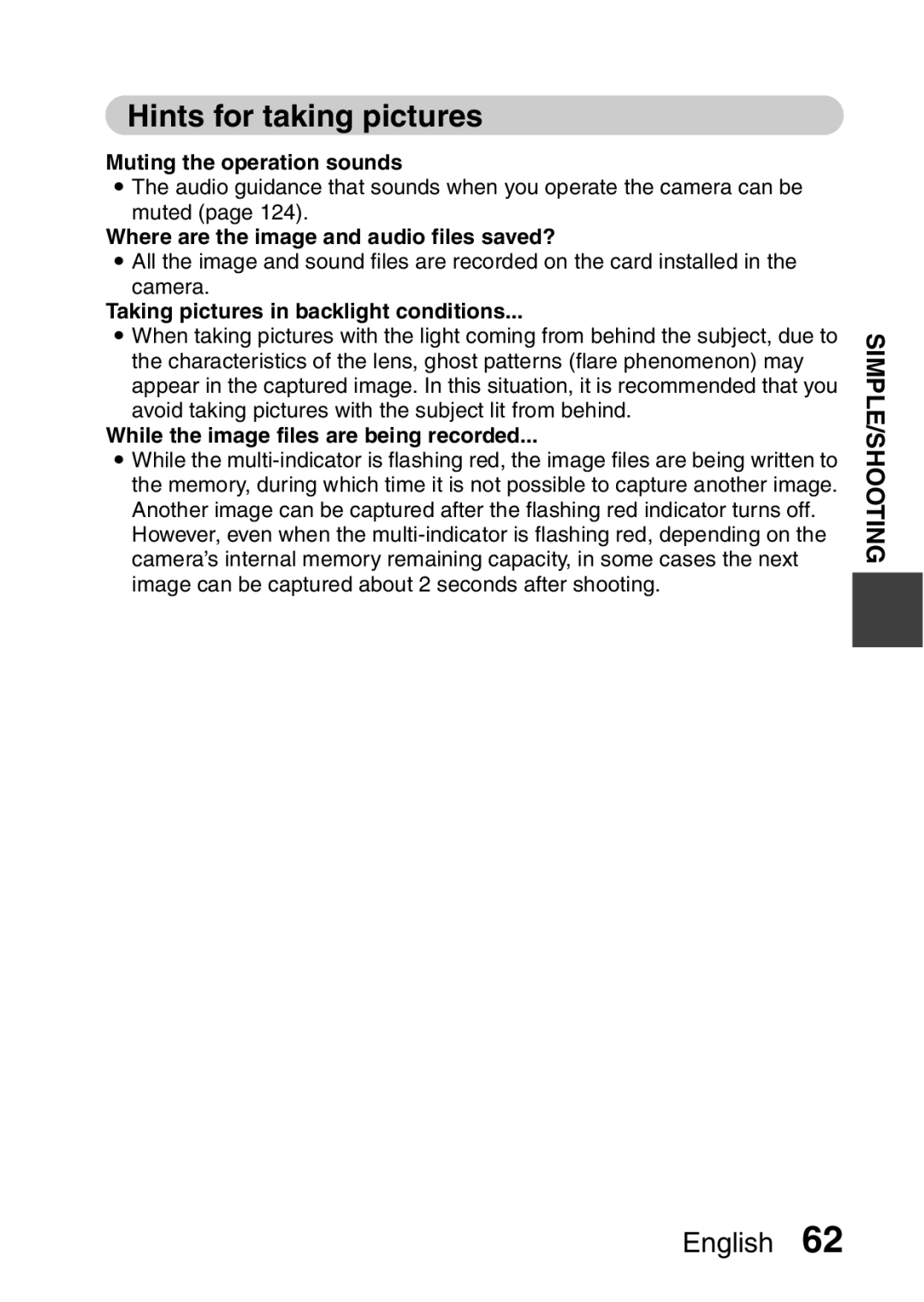 Sanyo VPC-FH1GX Hints for taking pictures, Muting the operation sounds, Where are the image and audio files saved? 