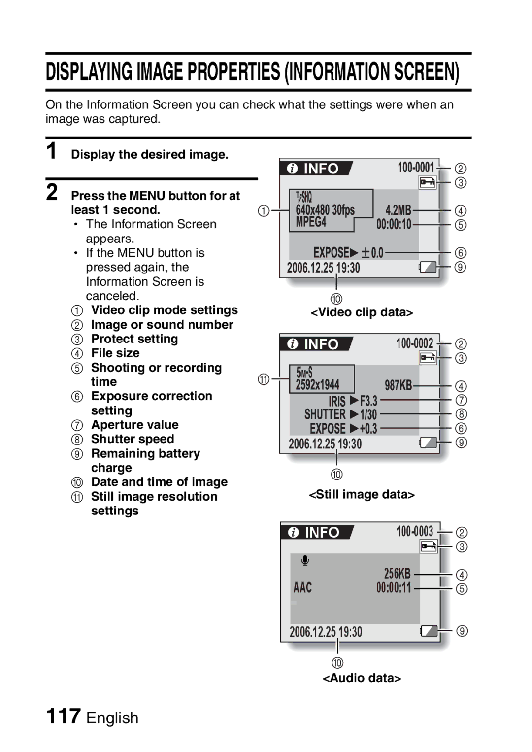 Sanyo VPC-HD1A instruction manual Video clip data, Still image data 