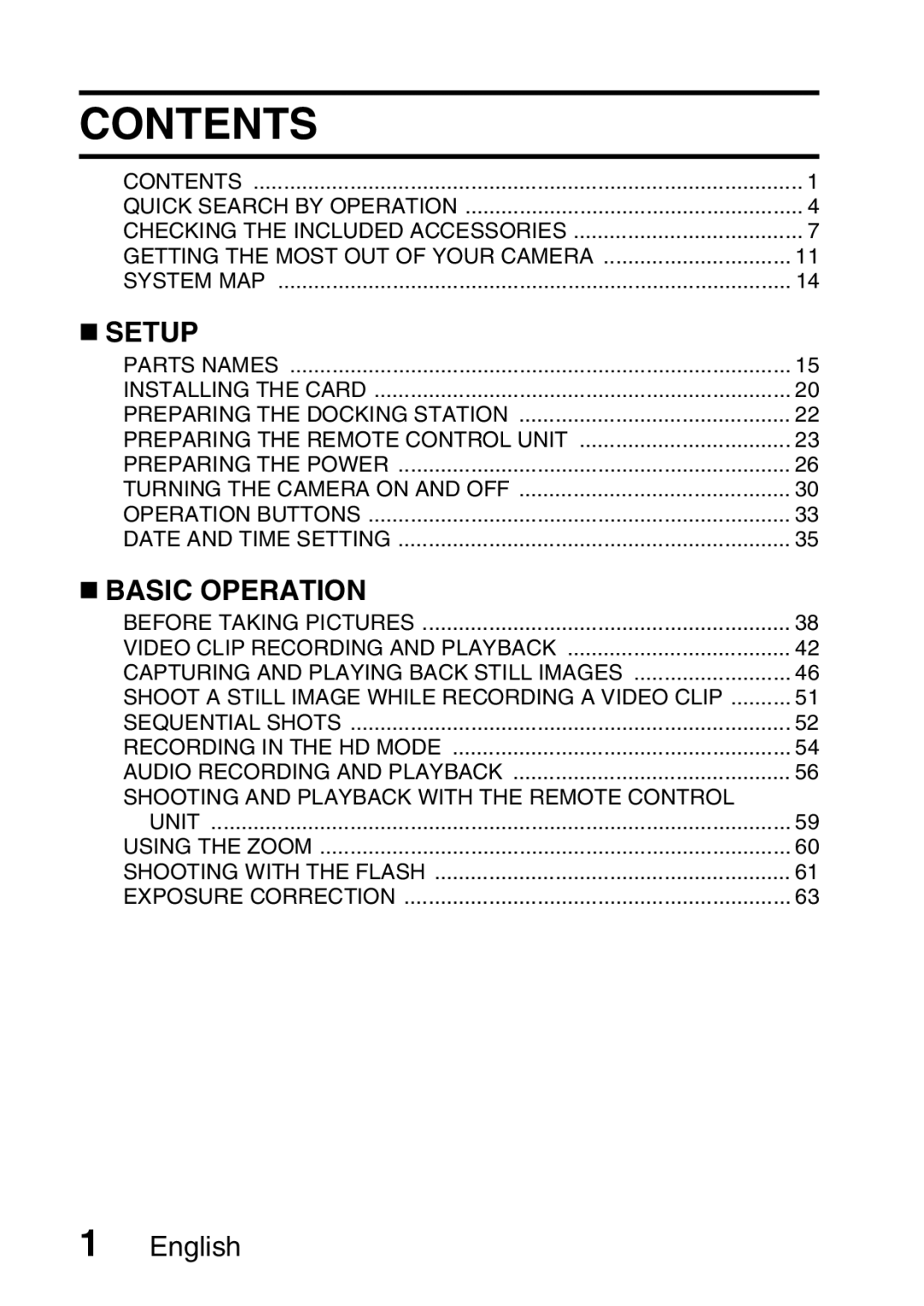 Sanyo VPC-HD1A instruction manual Contents 