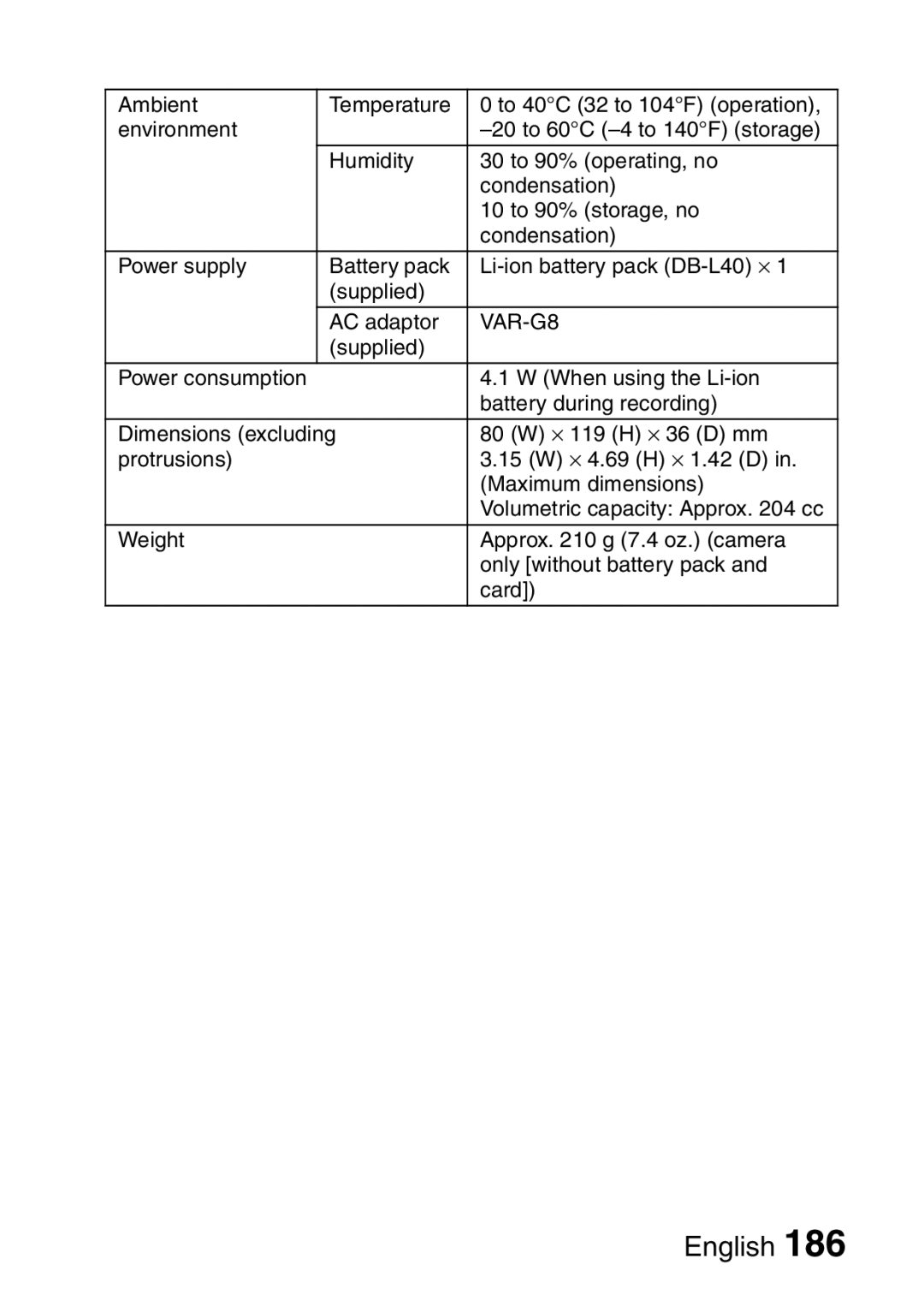 Sanyo VPC-HD1A instruction manual VAR-G8 