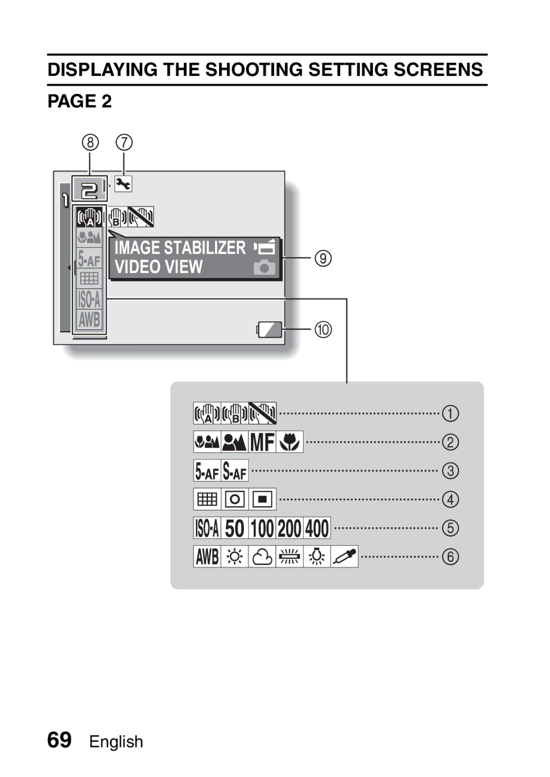 Sanyo VPC-HD1A instruction manual Video View, Image Stabilizer 