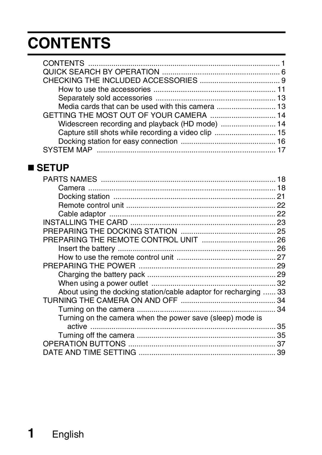 Sanyo VPC-HD2EX, VPC-H2GX instruction manual Contents 